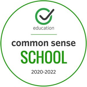 image green and white Common Sense School logo