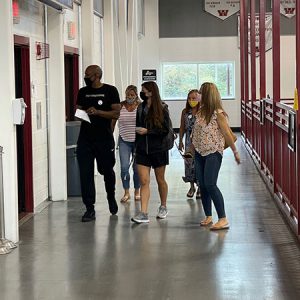 picture of team of teachers and staff participating in scavenger hunt activity