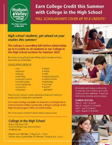 image of HVCC College in the High School flyer