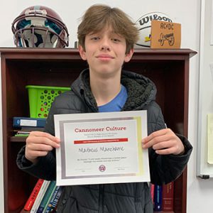 Grade 7 Be Proud Student of the Month for March 2023