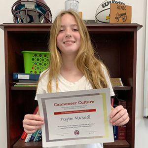 Grade 6 Be Positive Student of the Month for March 2023