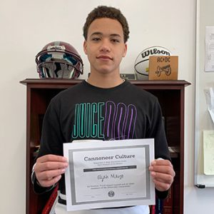 Grade 8 Be Positive Student of the Month for April