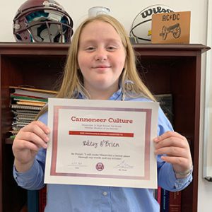 October Student of the Month - grade 7 - Be Proud
