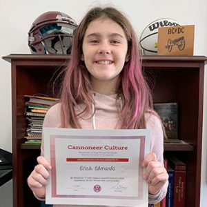 October Student of the Month - grade 7 - Be Positive