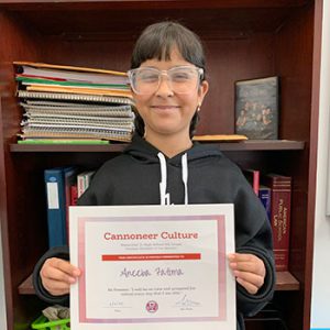 October Student of the Month - grade 6 - Be Present