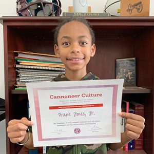 October Student of the Month - grade 6 - Be Positive