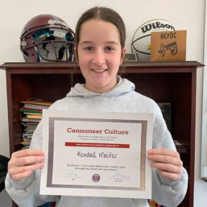 October Student of the Month - grade 8 - Be Proud