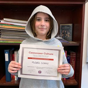 November Be Productive Student of the Month for grade 6