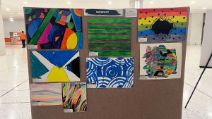 art work on display board