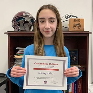 Be Proud Grade 7 Student of the Month for January 2024