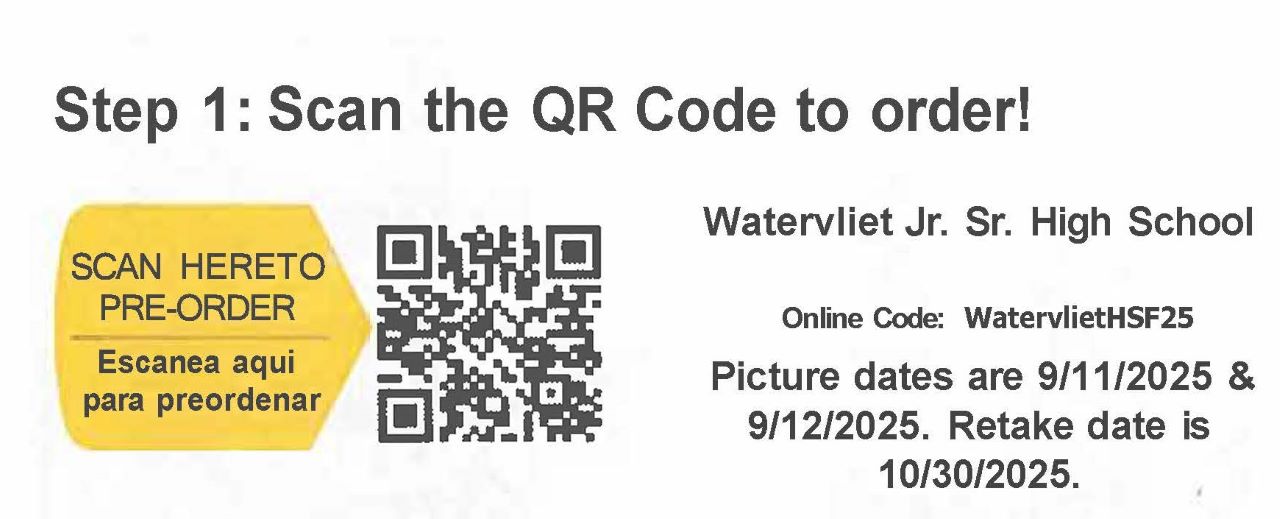 QR Code for ordering school pictures 
