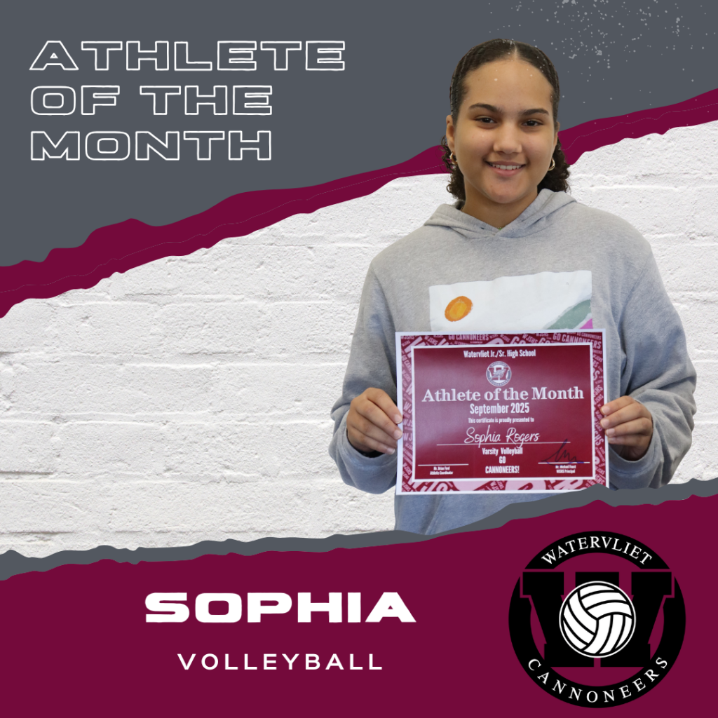 Student Athlete of the Month for September 2025 holds an award certificate