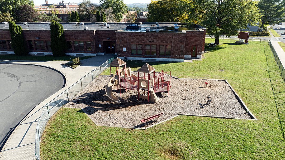 External view of primary wing at elementary school where two new prekindergarten classrooms would be built
