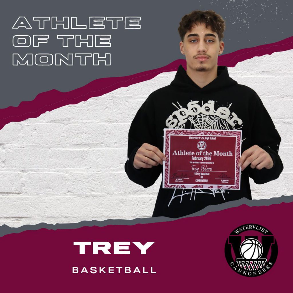 Student Athlete of the Month for February Boys Basketball
